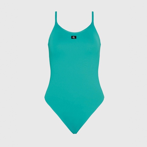  Calvin Klein Monogram Kadın Mavi Mayo