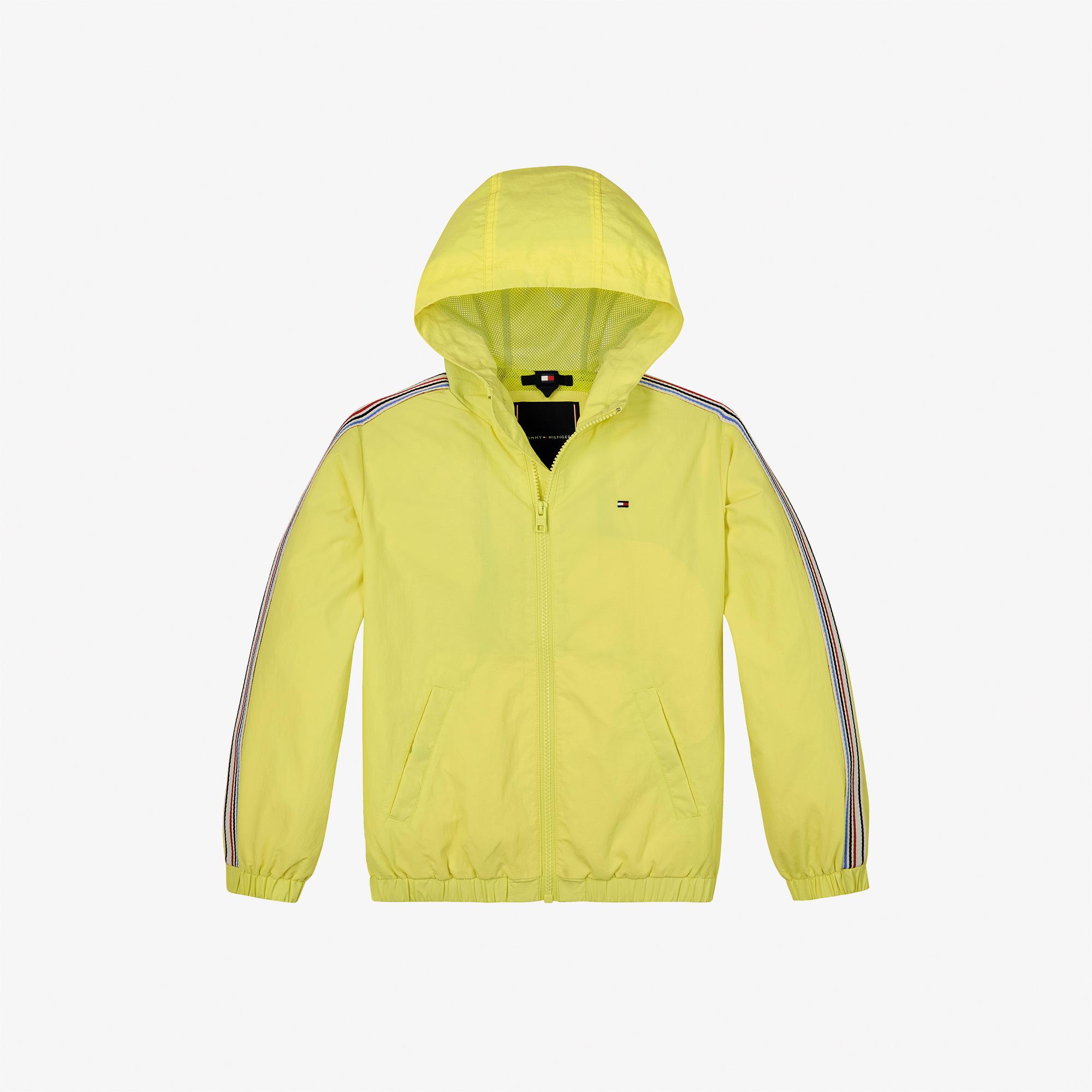 Tommy Hilfiger Tape Hooded Windbreaker Çocuk Sarı Ceket