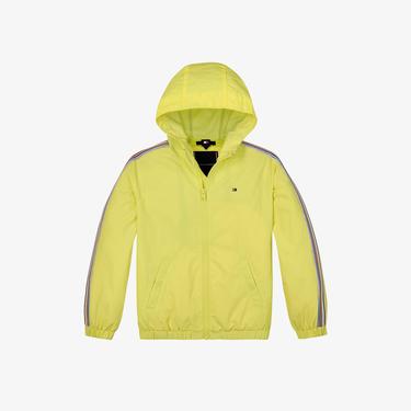  Tommy Hilfiger Tape Hooded Windbreaker Çocuk Sarı Ceket