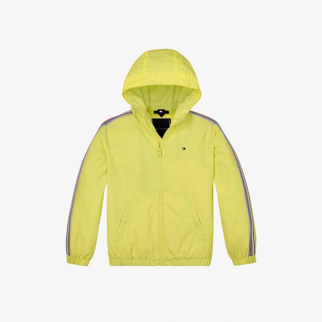  Tommy Hilfiger Tape Hooded Windbreaker Çocuk Sarı Ceket