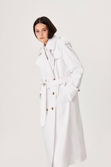  Wabi Sabi Kadın Beyaz Vento Trençkot