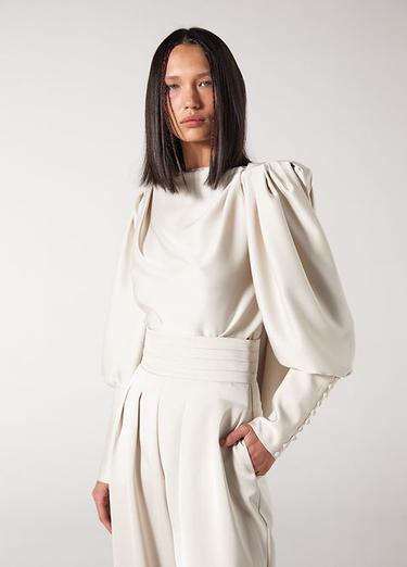  Wabi Sabi Kadın Bej Vatkalı MBÇ Top