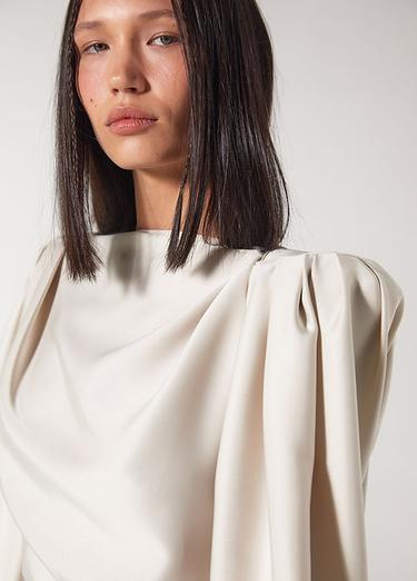  Wabi Sabi Kadın Bej Vatkalı MBÇ Top