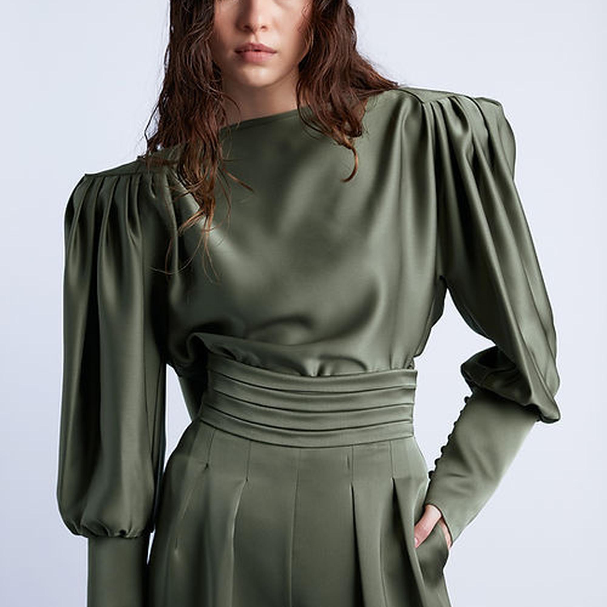 Wabi Sabi Kadın Haki Vatkalı MBÇ Top