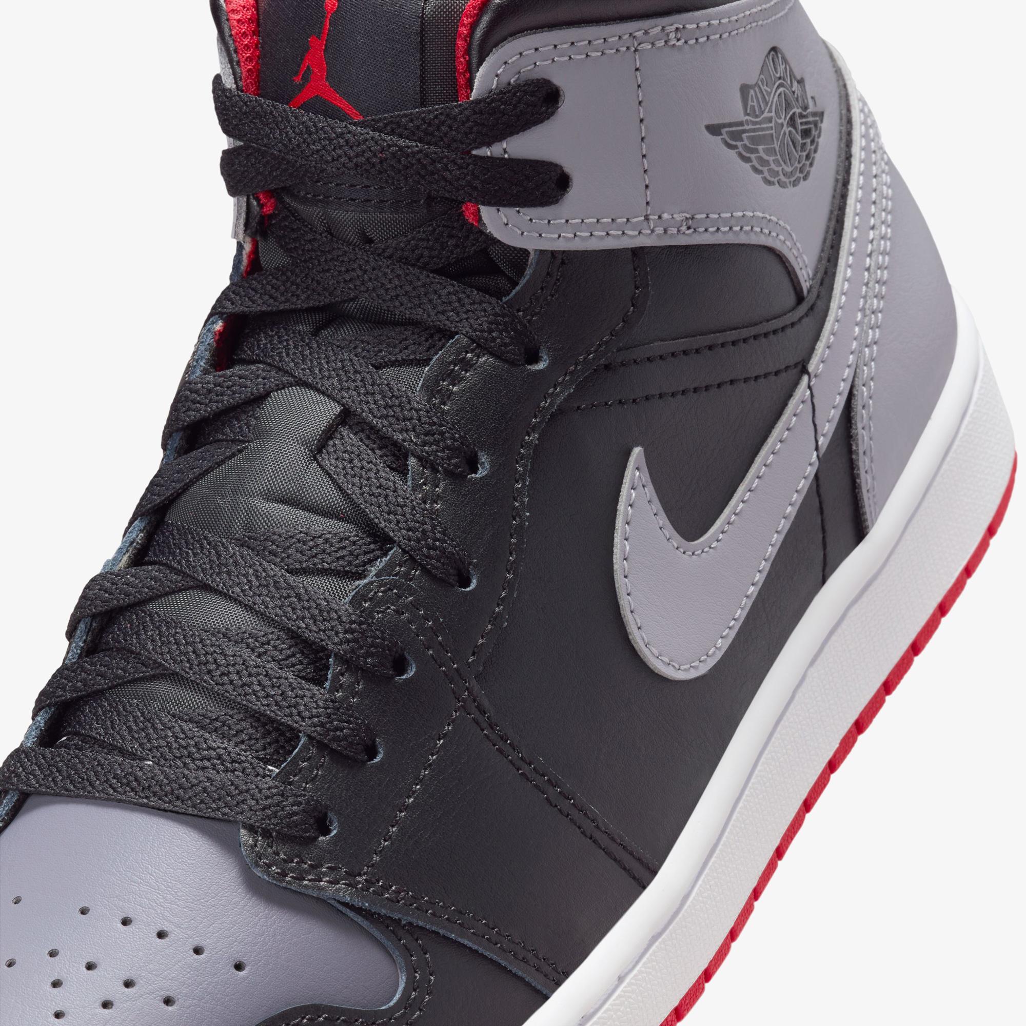 Jordan Air 1 Mid Erkek Siyah Spor Ayakkabı