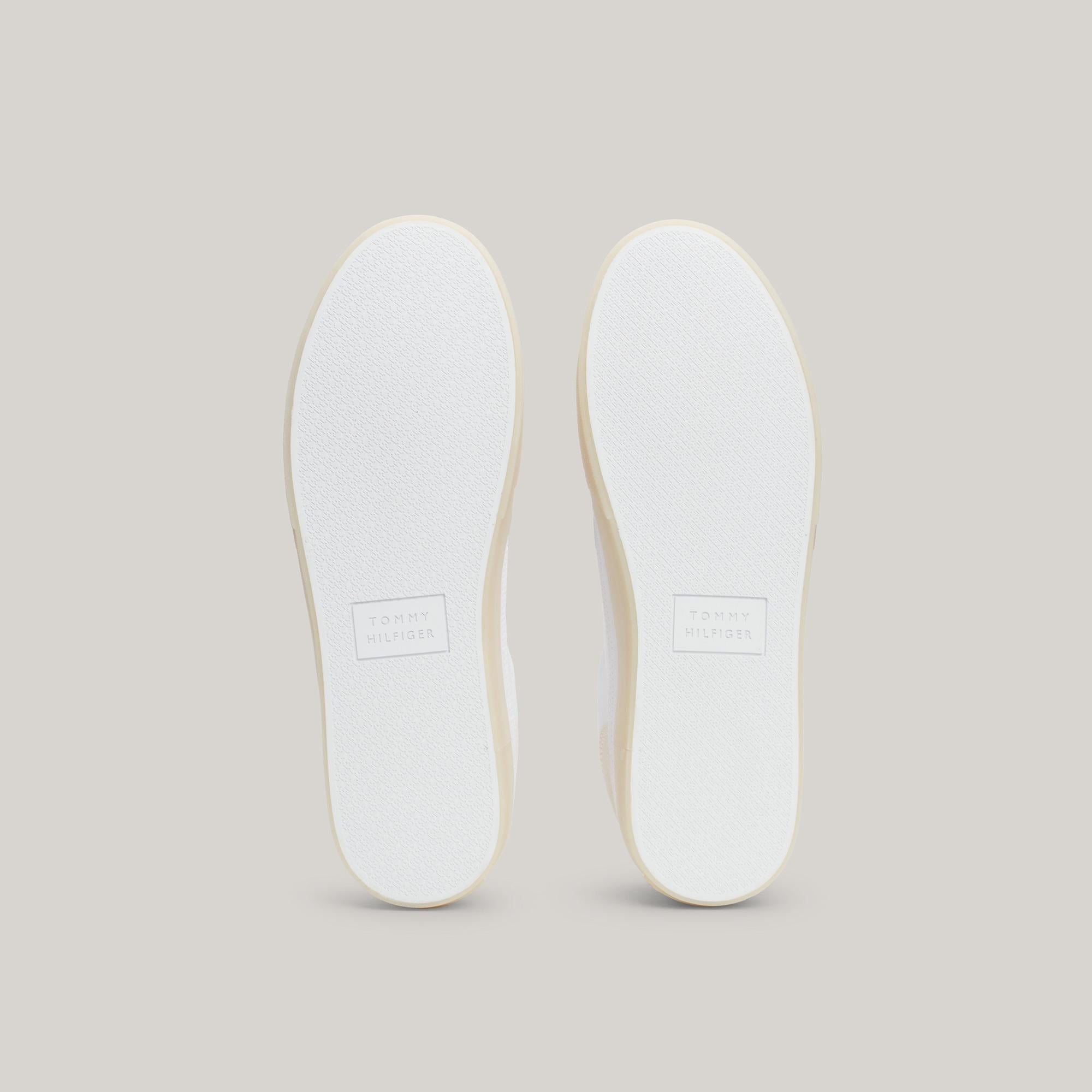 Tommy Hilfiger Vulcingeet Low Mix Erkek Beyaz Sneaker