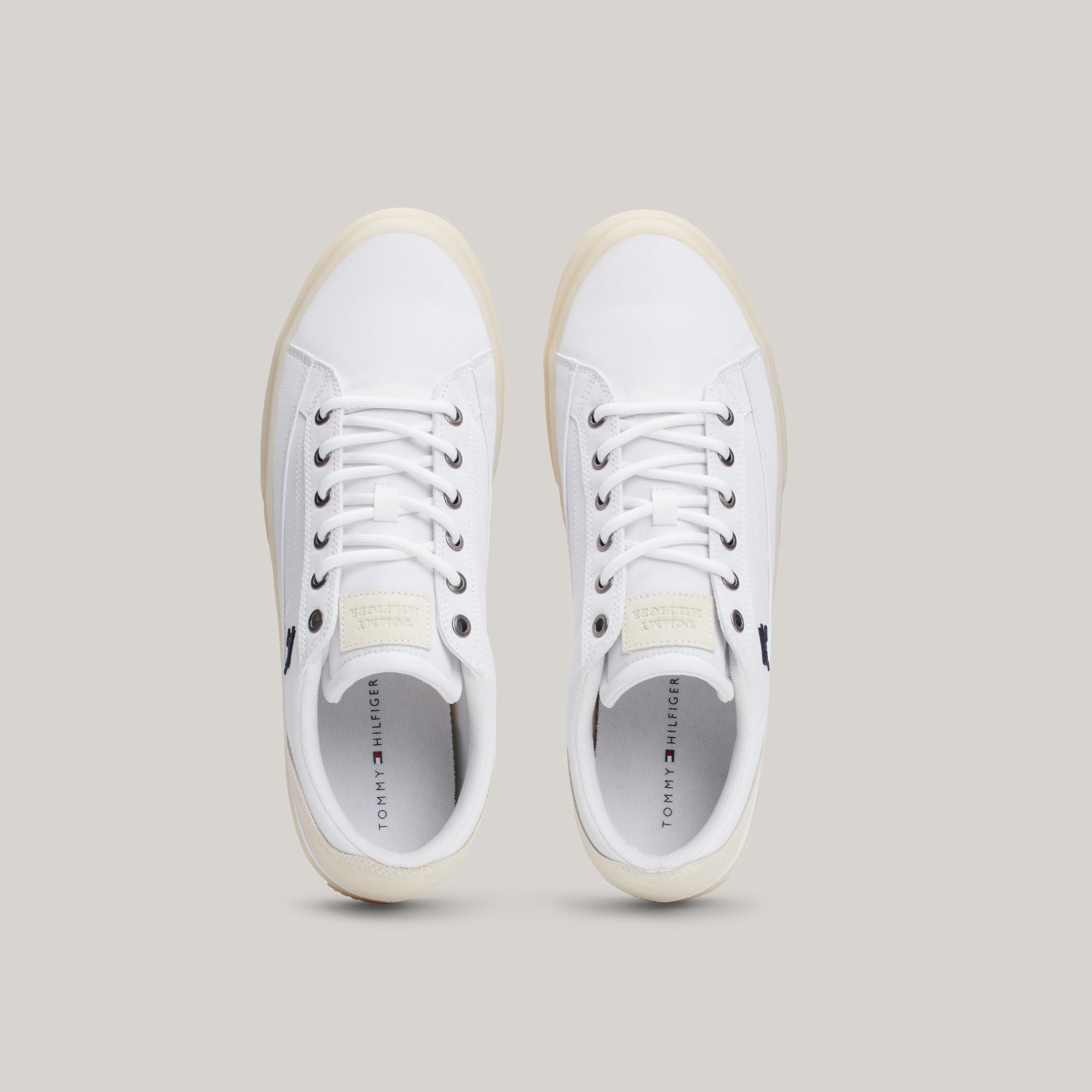 Tommy Hilfiger Vulcingeet Low Mix Erkek Beyaz Sneaker