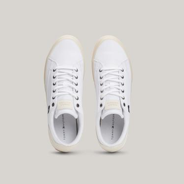  Tommy Hilfiger Vulcingeet Low Mix Erkek Beyaz Sneaker