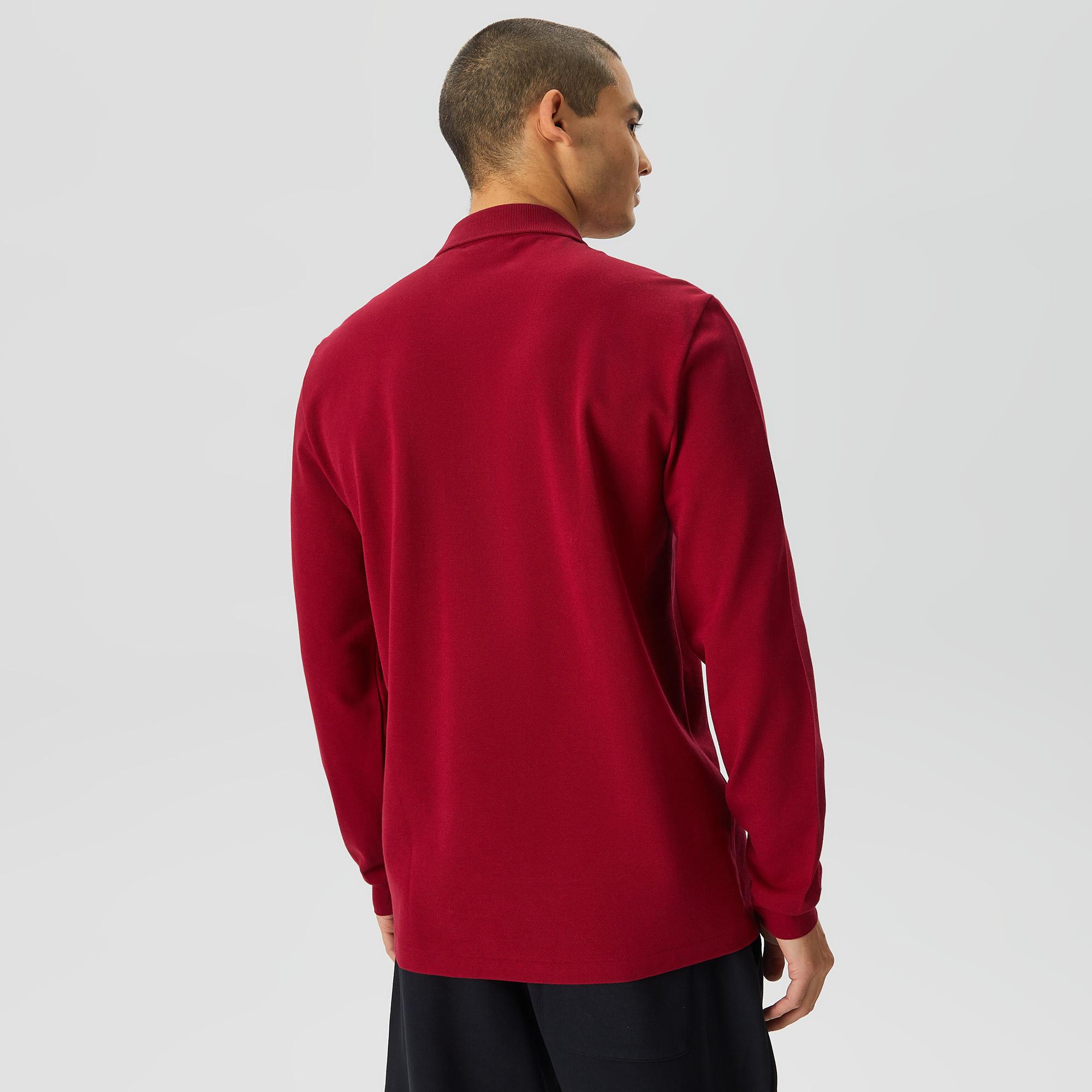 L.12.12 Erkek Classic Fit Uzun Kollu Bordo Polo