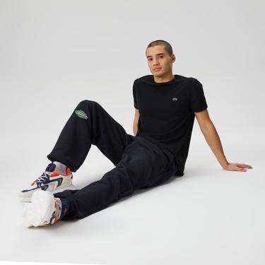  Lacoste Erkek Slim Fit Bisiklet Yaka Siyah T-Shirt