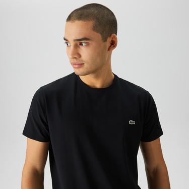  Lacoste Erkek Slim Fit Bisiklet Yaka Siyah T-Shirt