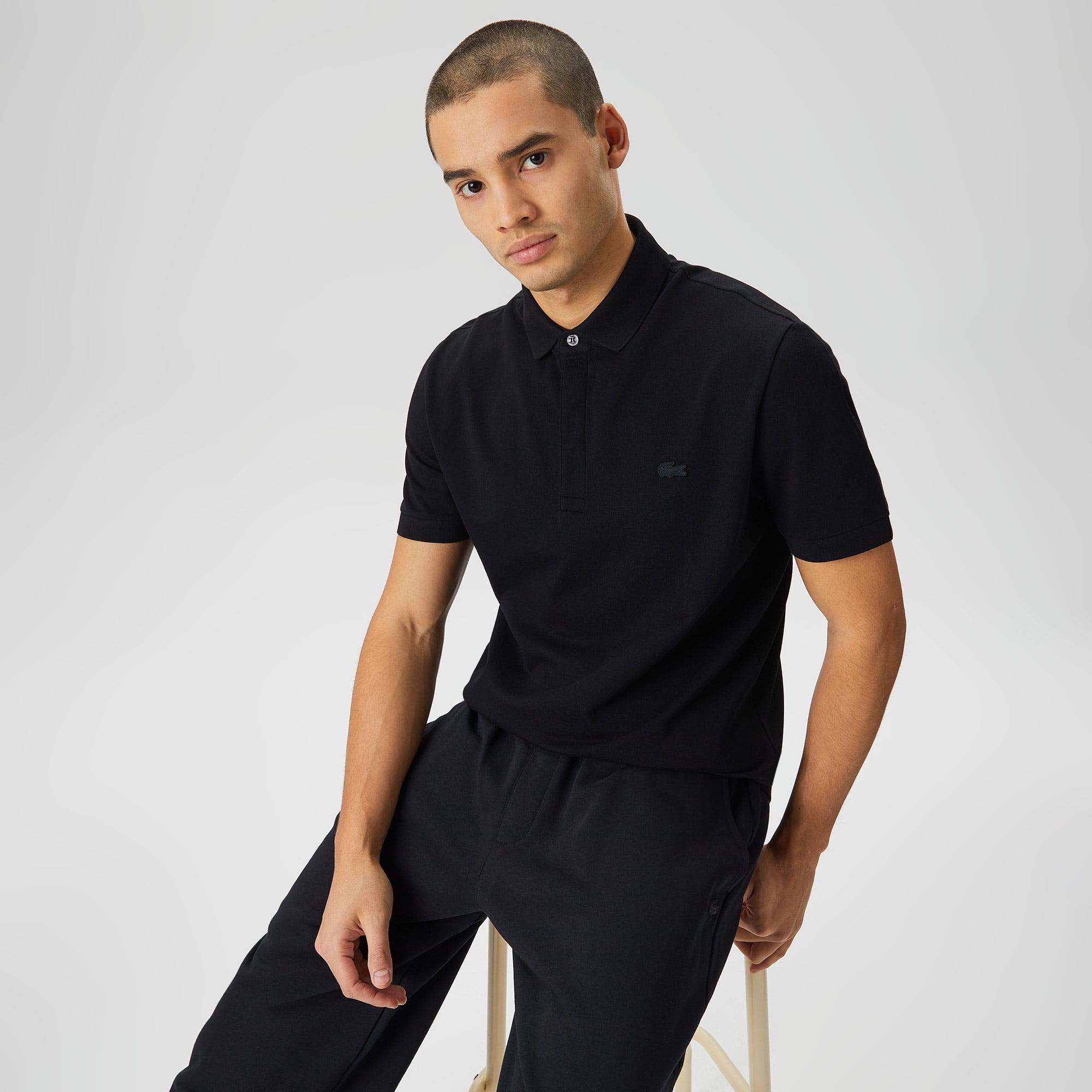  Lacoste L.12.12 Erkek Classic Fit Siyah Polo