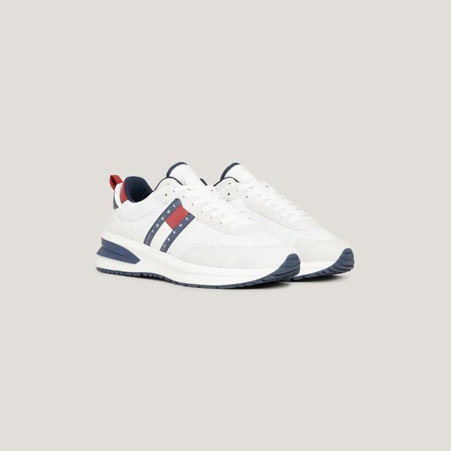 Tommy Jeans Runner Outsole Erkek Mavi-Beyaz Spor Ayakkabı