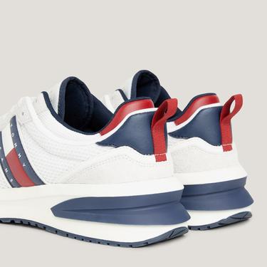  Tommy Jeans Runner Outsole Erkek Mavi-Beyaz Spor Ayakkabı