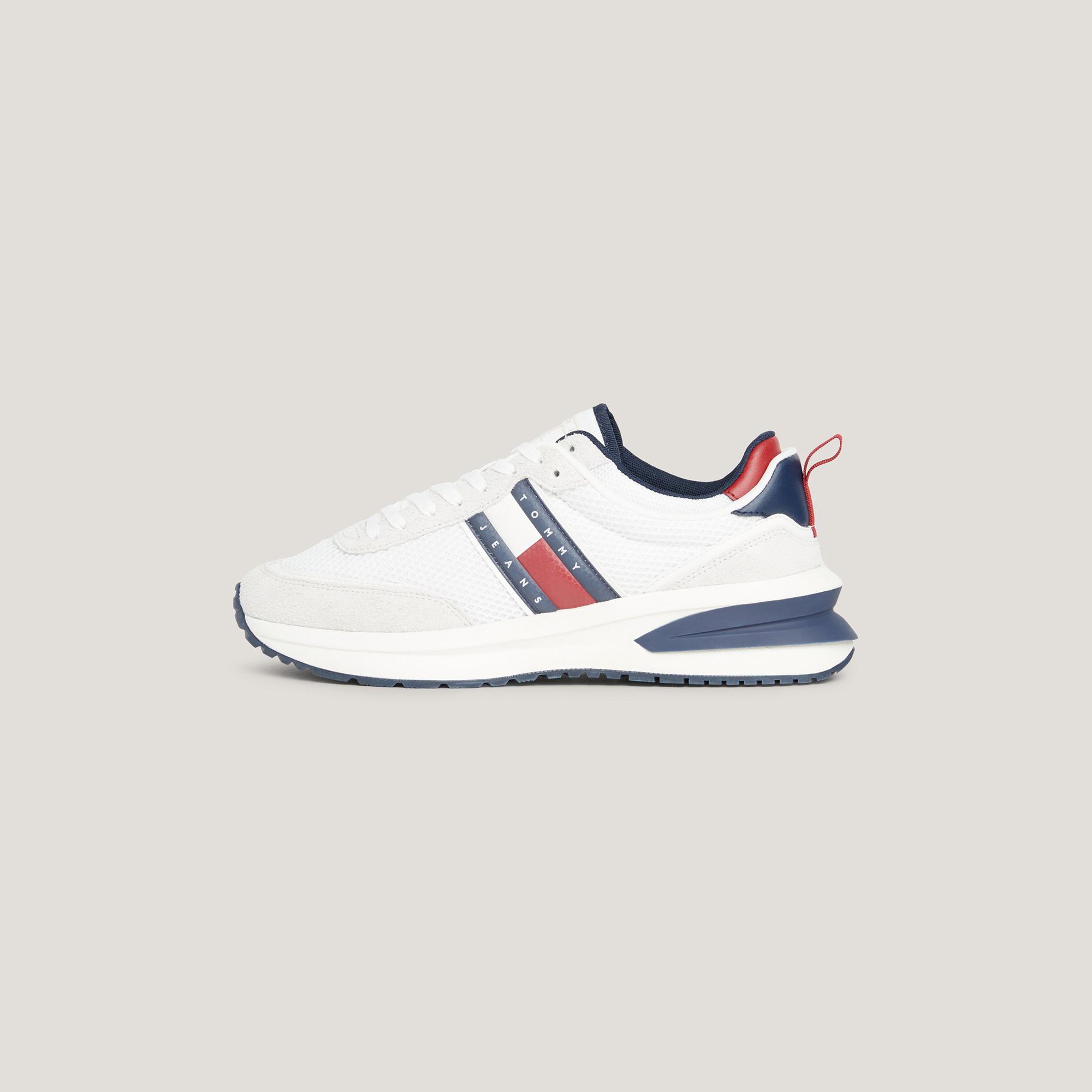 Tommy Jeans Runner Outsole Erkek Mavi-Beyaz Spor Ayakkabı