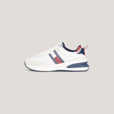  Tommy Jeans Runner Outsole Erkek Mavi-Beyaz Spor Ayakkabı