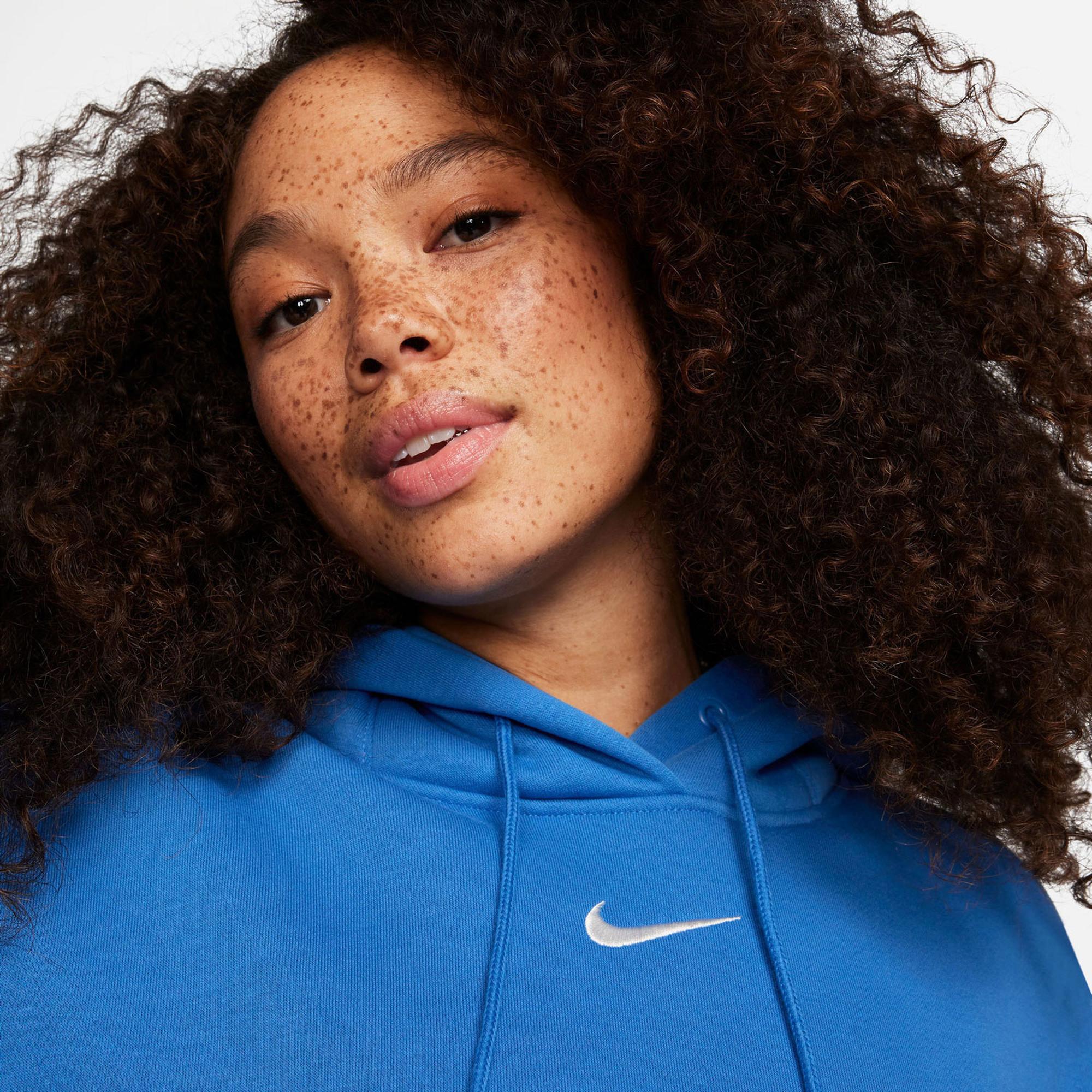 Nike Sportswear Phoenix Fleece Kadın Mavi Sweatshirt