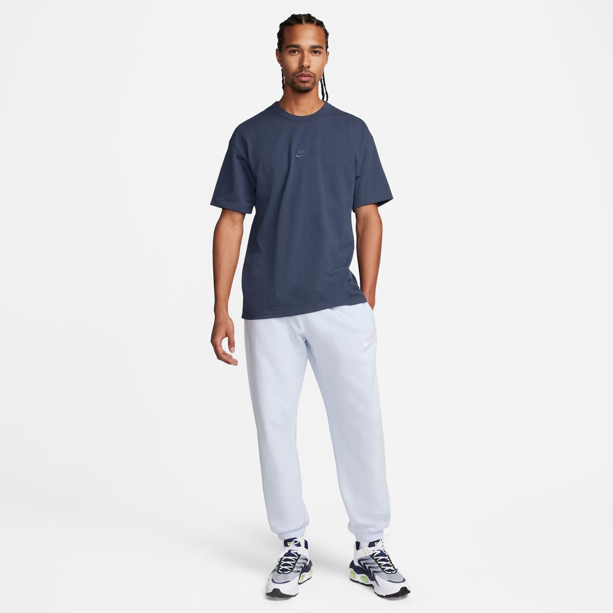 Nike Sportswear Premium Essentials Erkek Mavi T-Shirt