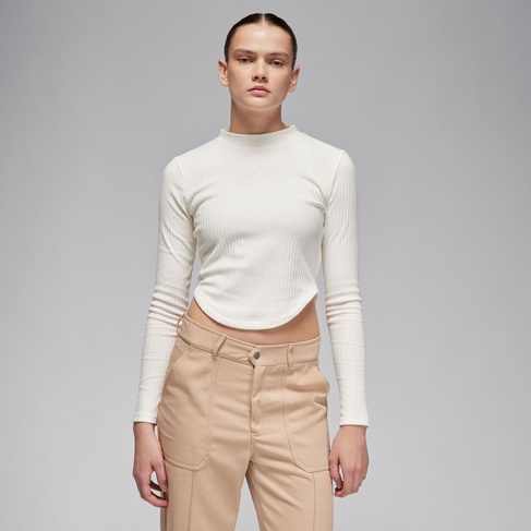  Jordan Kadın Krem Rengi Uzun Kollu T-Shirt