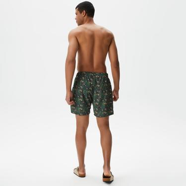  Nautica Erkek Yeşil Baskılı Şort Mayo
