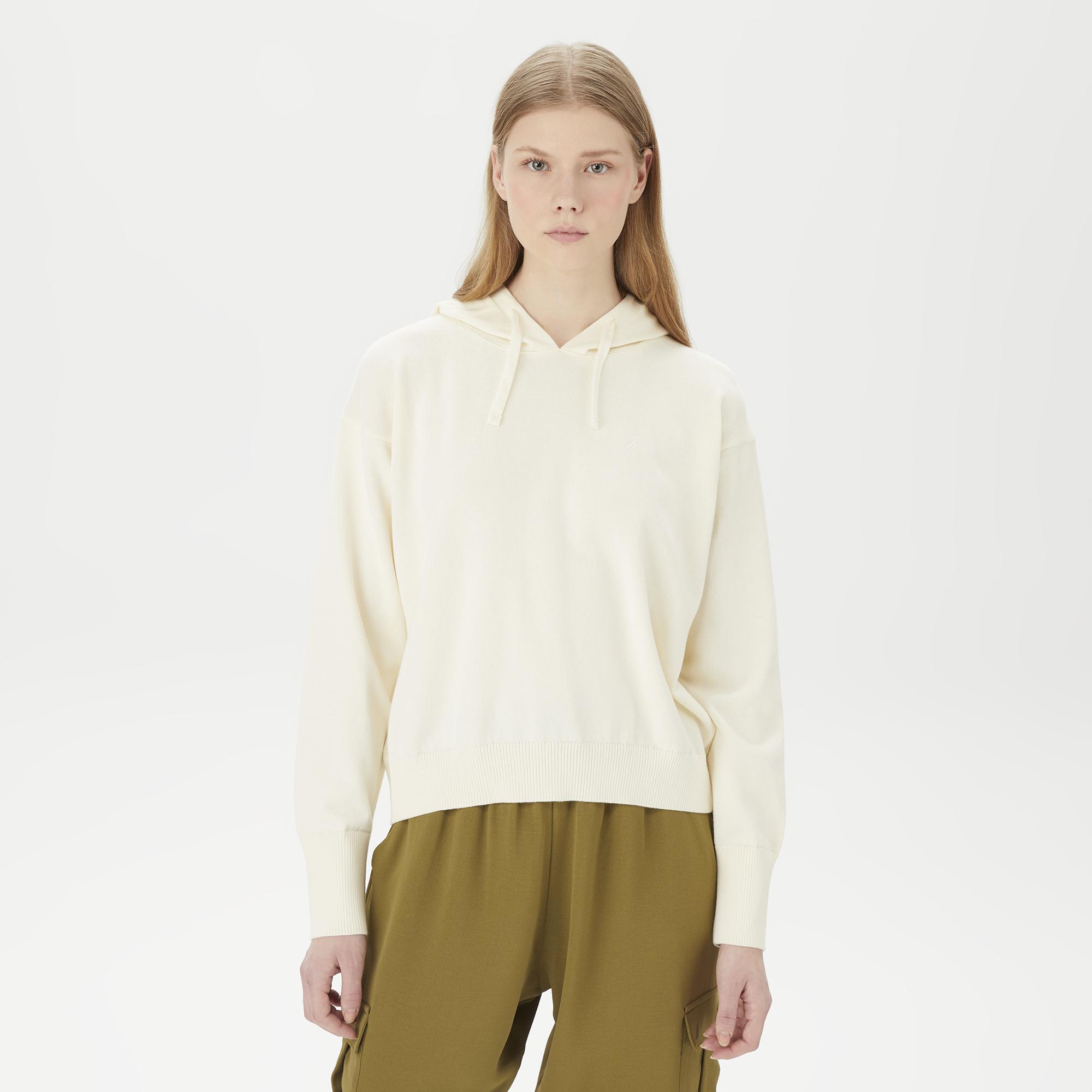 Nautica Kadın Beyaz Relaxed Fit Kazak