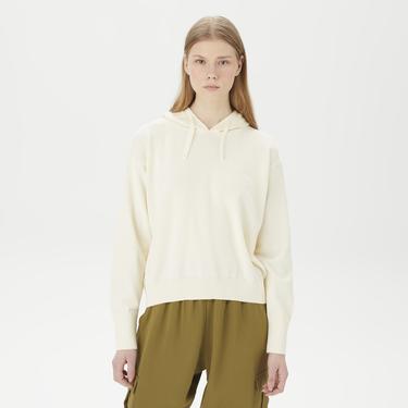  Nautica Kadın Beyaz Relaxed Fit Triko