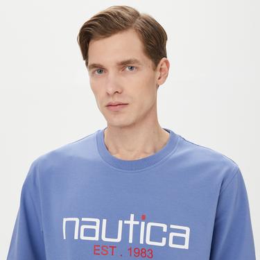  Nautica Erkek Mavi Standart Fit Sweatshirt