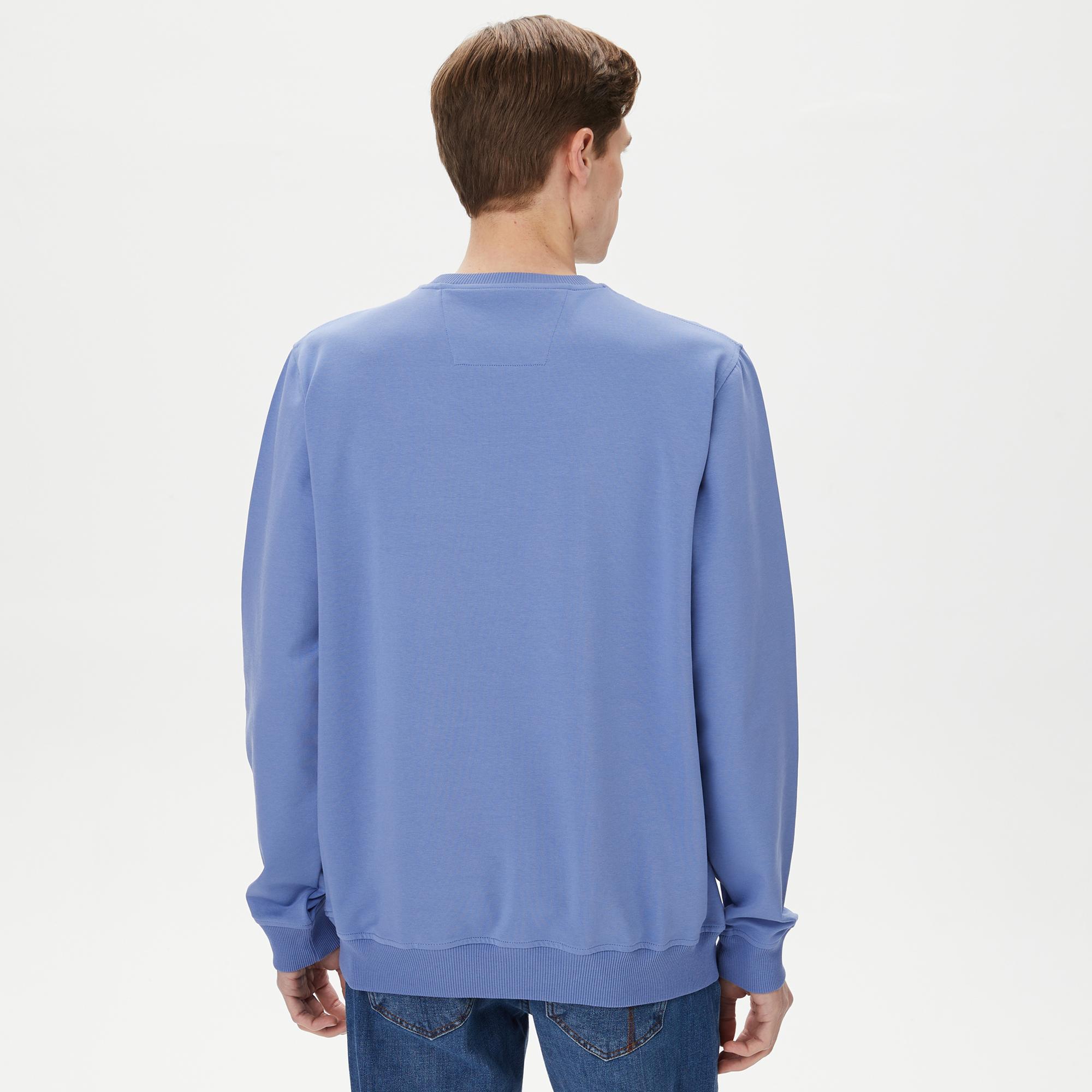 Nautica Erkek Mavi Standart Fit Sweatshirt