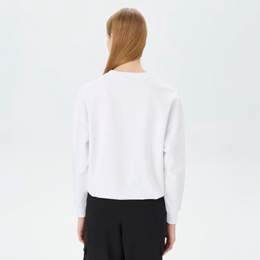  Nautica Kadın Beyaz Relaxed Fit Sweatshirt