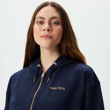  Nautica Kadın Lacivert Relaxed Fit Sweatshirt