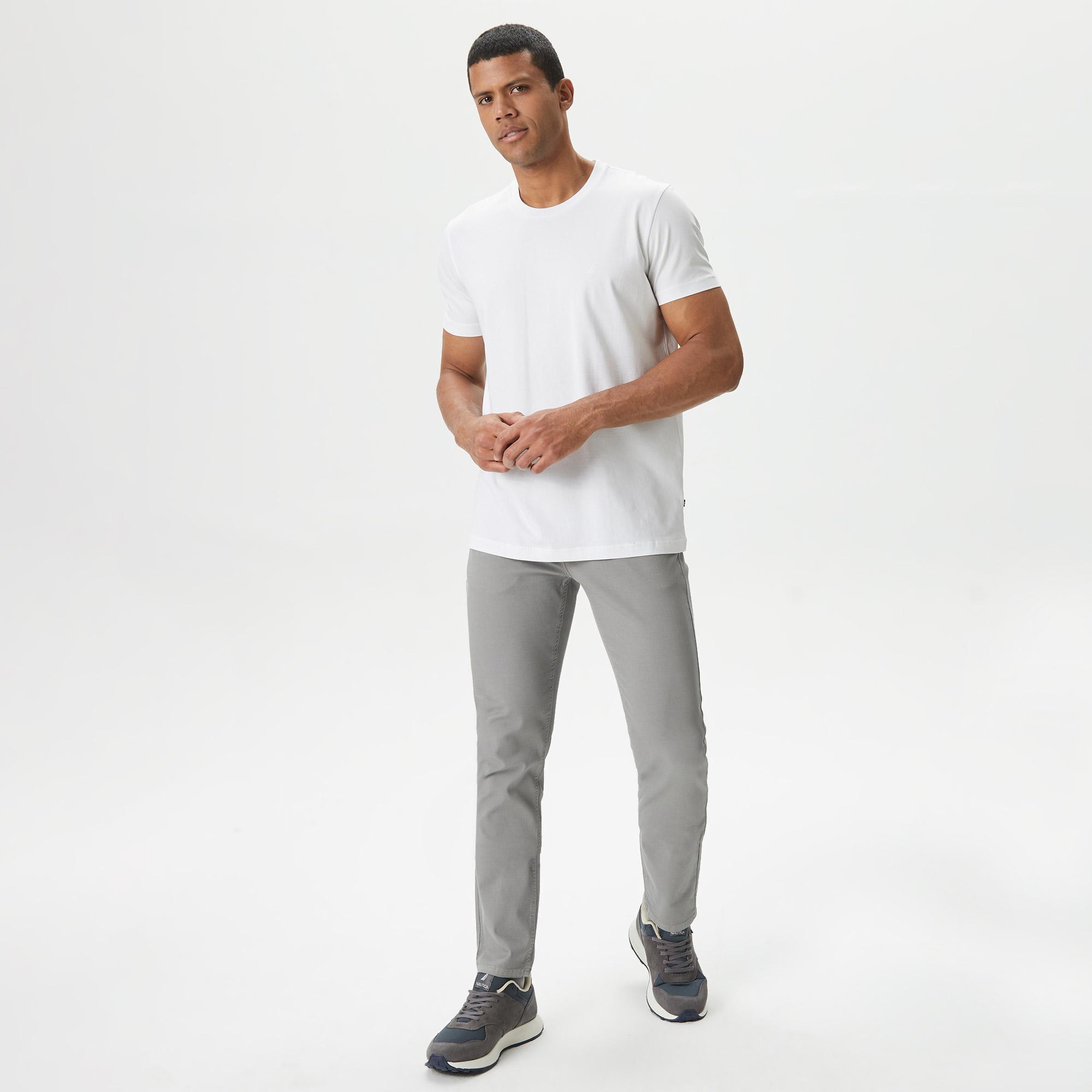 Nautica Erkek Beyaz Standart Fit T-Shirt
