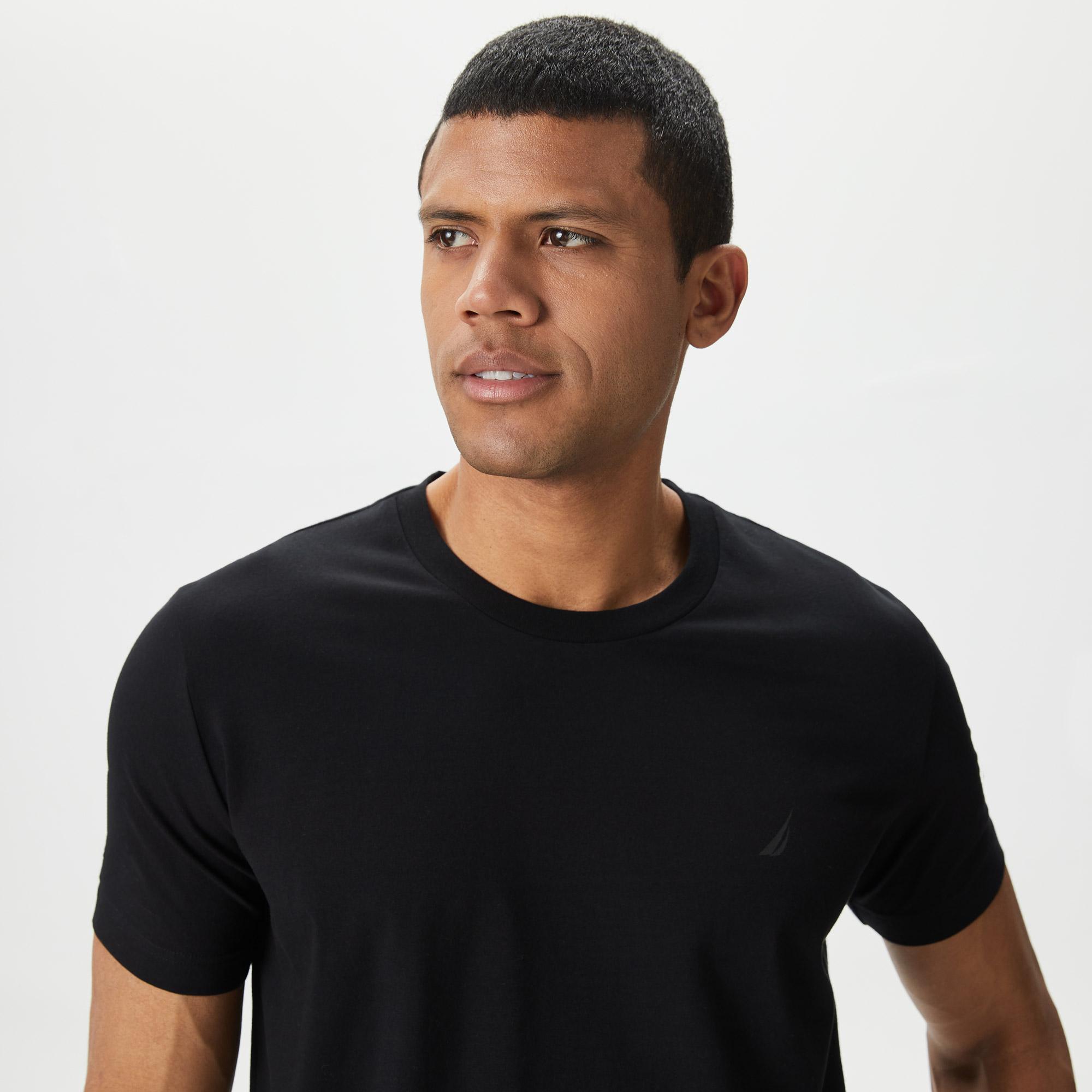 Nautica Erkek Siyah Standart Fit T-Shirt