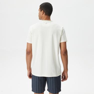  Nautica Erkek Beyaz Standart Fit T-Shirt