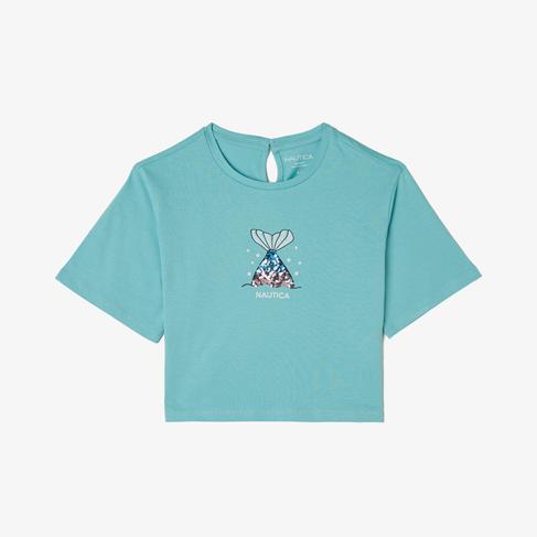  Nautica Kız Çocuk Mavi Relaxed Fit T-Shirt