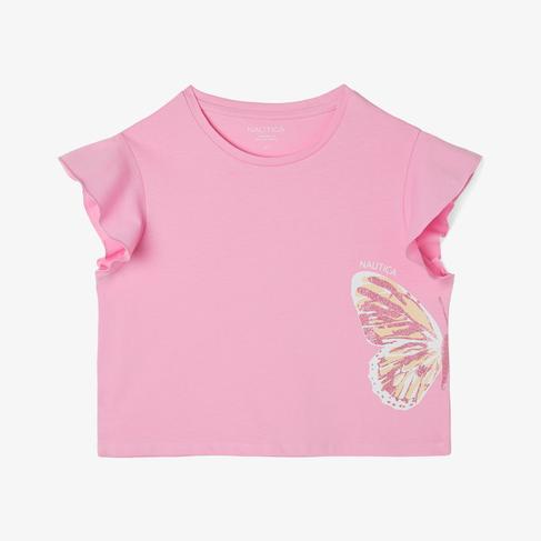  Nautica Kız Çocuk Pembe Relaxed Fit T-Shirt