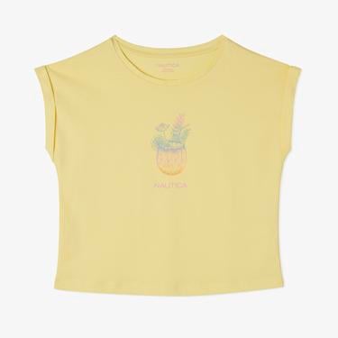  Nautica Kız Çocuk Sarı Relaxed Fit T-Shirt