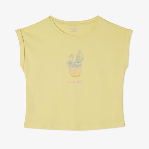  Nautica Kız Çocuk Sarı Relaxed Fit T-Shirt
