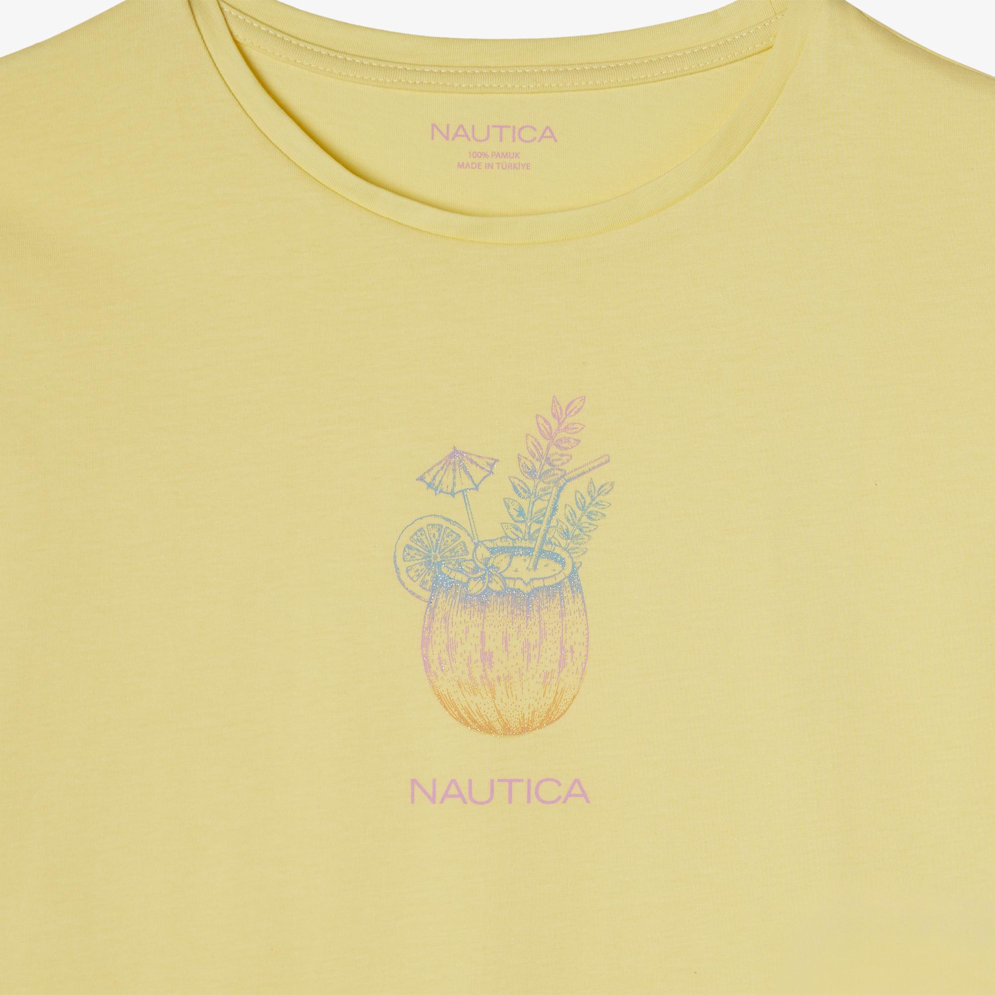 Nautica Kız Çocuk Sarı Relaxed Fit T-Shirt