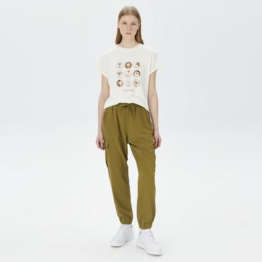  Nautica Kadın Beyaz Relaxed Fit T-Shirt