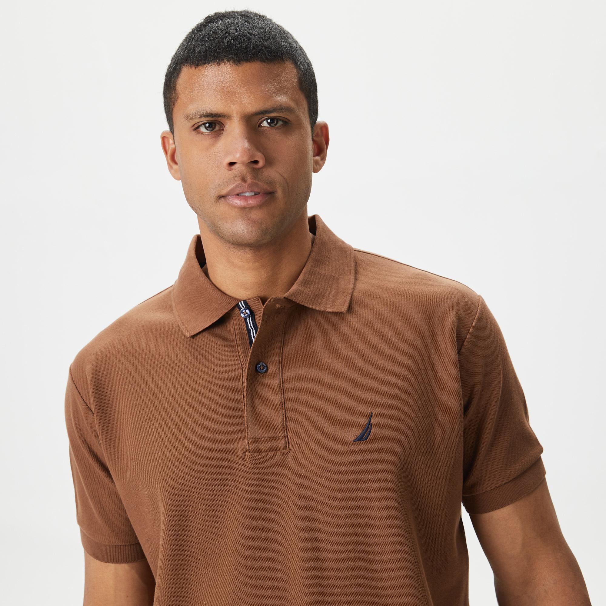 Nautica Erkek Kahverengi Classic Fit Kısa Kollu Polo