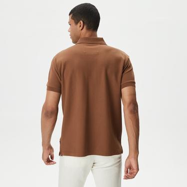  Nautica Erkek Kahverengi Classic Fit Kısa Kollu Polo