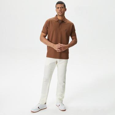  Nautica Erkek Kahverengi Classic Fit Kısa Kollu Polo