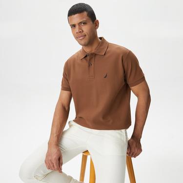  Nautica Erkek Kahverengi Classic Fit Kısa Kollu Polo