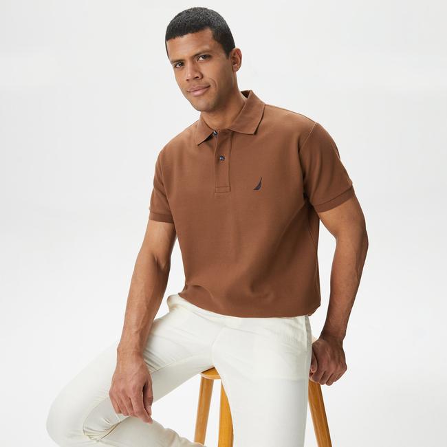  Nautica Erkek Kahverengi Classic Fit Kısa Kollu Polo