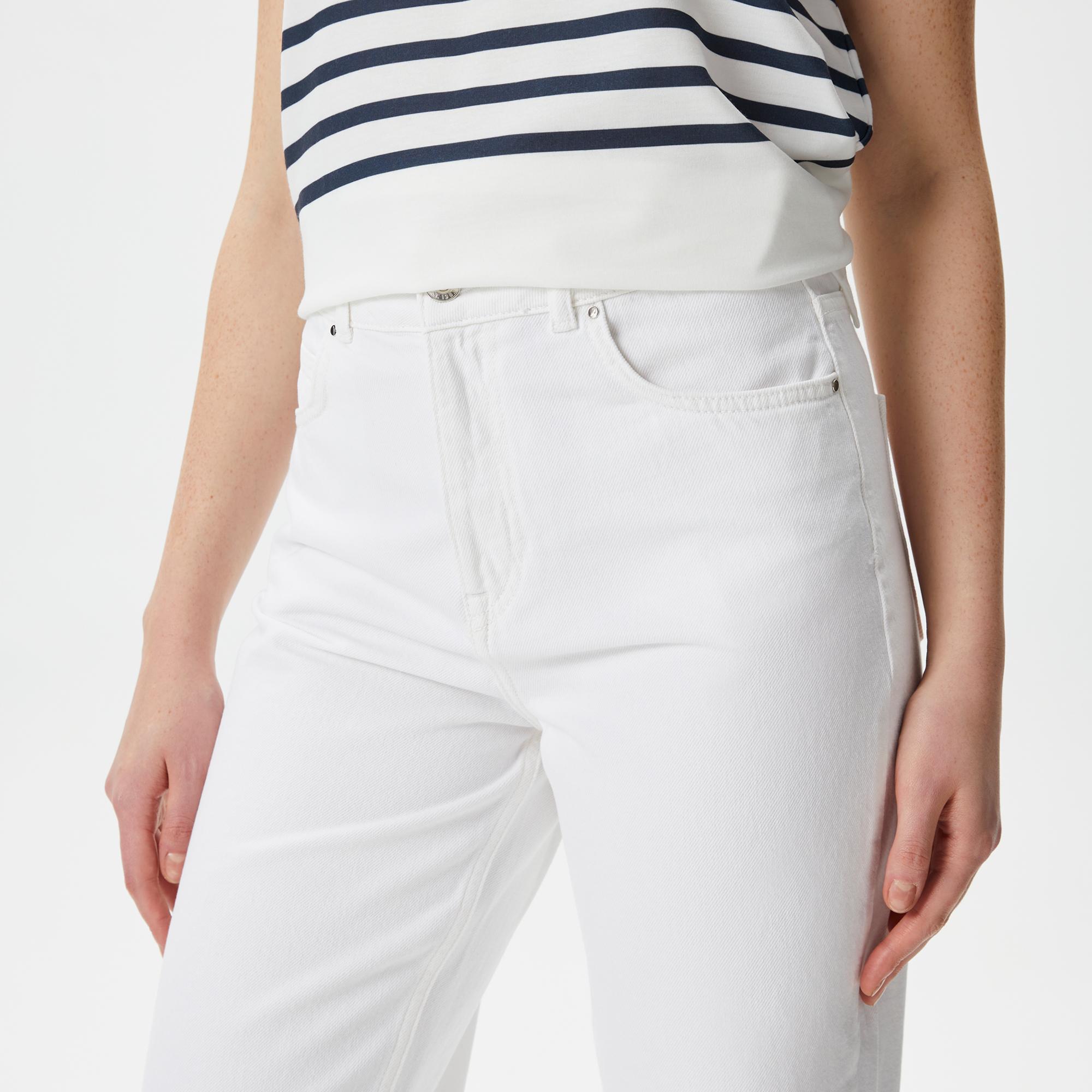 Nautica Kadın Beyaz Relaxed Fit Jean