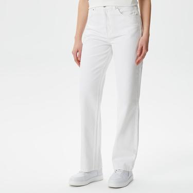  Nautica Kadın Beyaz Relaxed Fit Jean