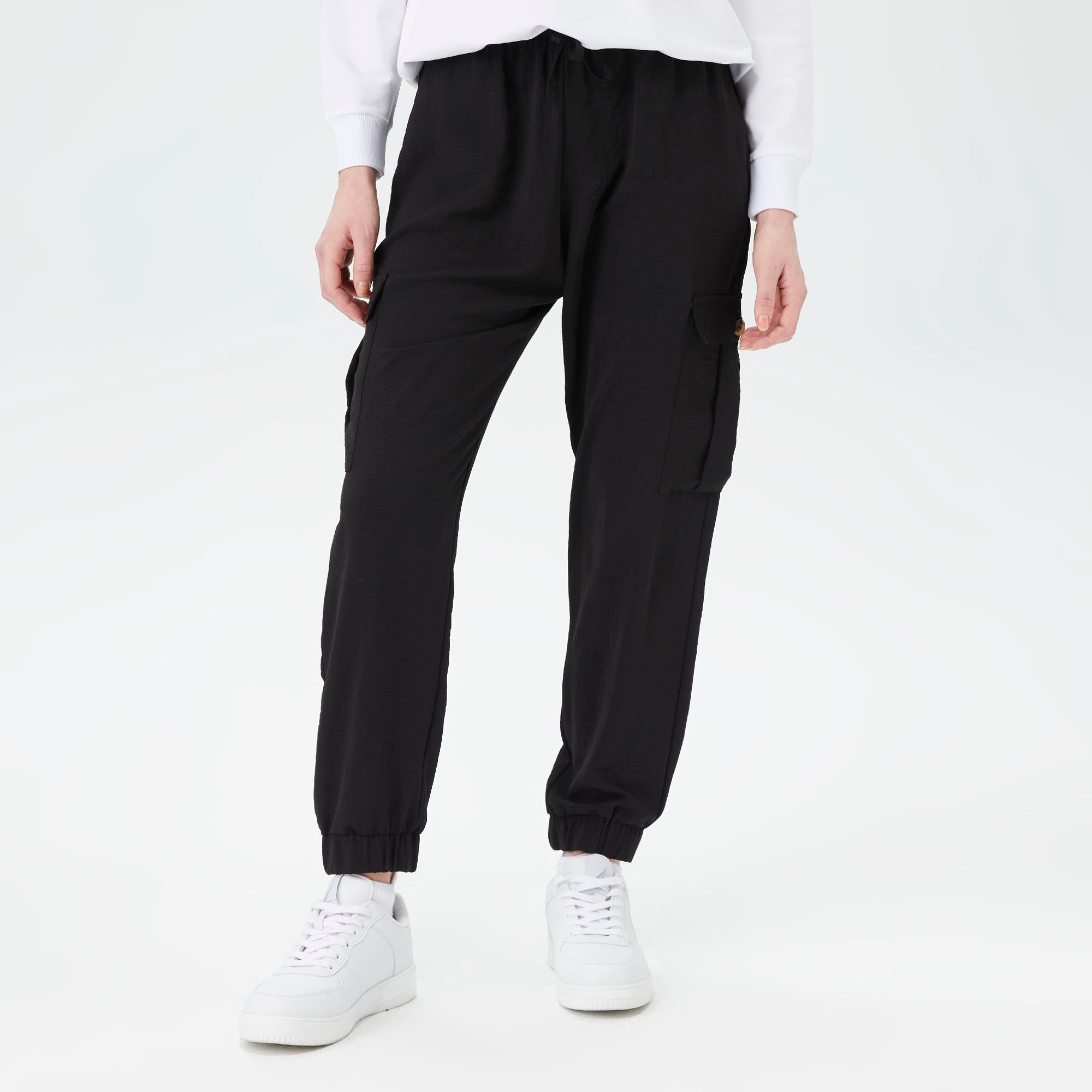 Nautica Kadın Siyah Relaxed Fit Pantolon