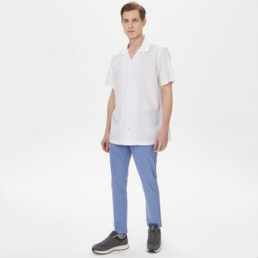  Nautica Erkek Beyaz Classic Fit Kısa Kollu Gömlek