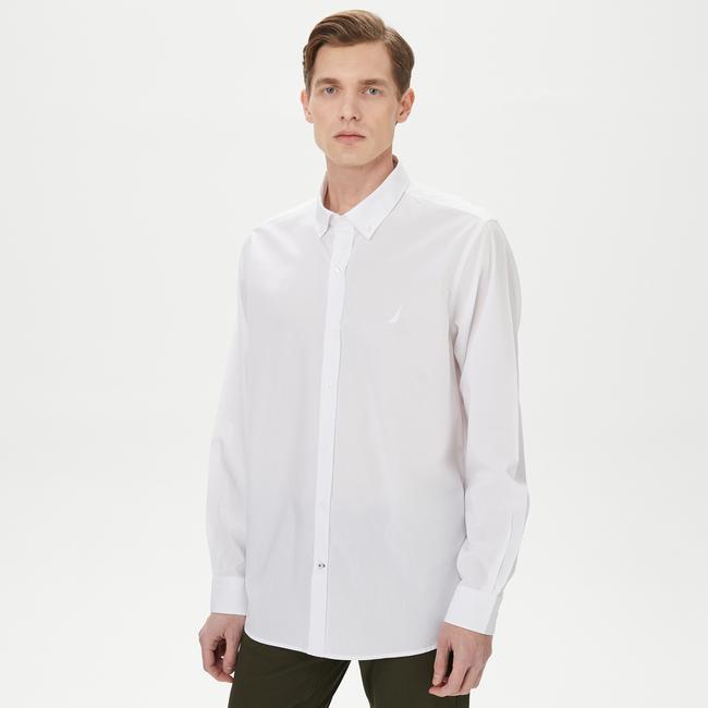  Nautica Erkek Beyaz Classic Fit Gömlek