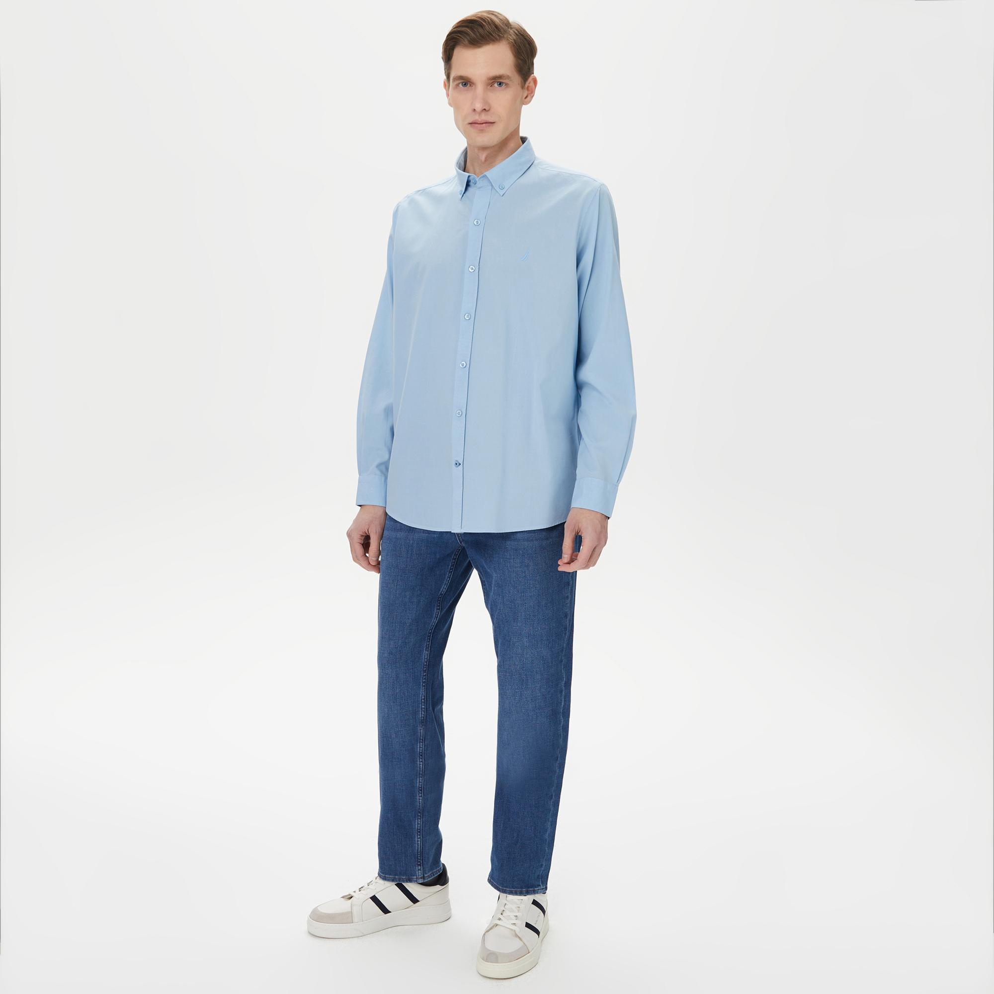 Nautica Erkek Mavi Classic Fit Gömlek